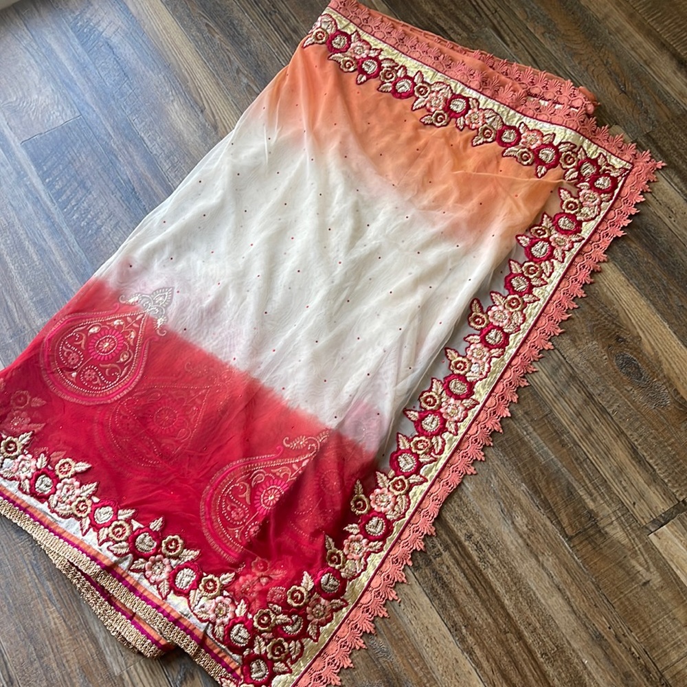 Embroidered saree